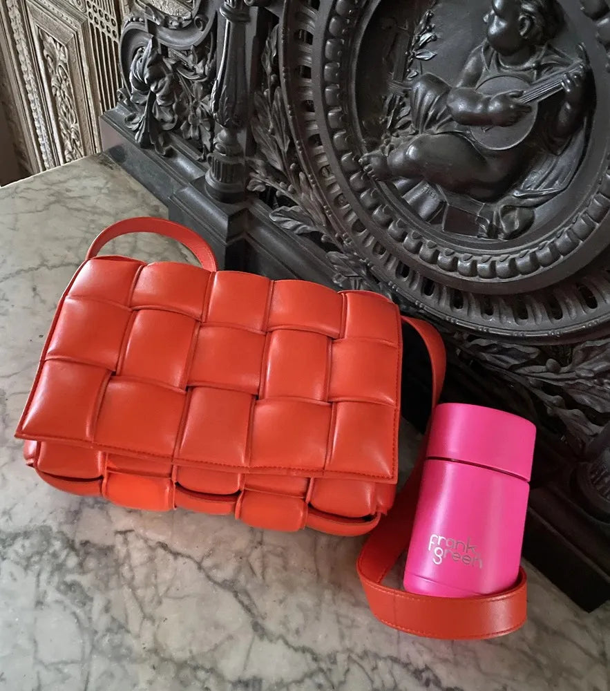 Frank Green Reusable Cup - Ceramic 295ml Neon Pink Push Button