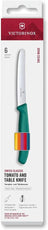 Victorinox Swiss Classic Tomato and Table Knife Wavy Edge 6pc Set Multicolour
