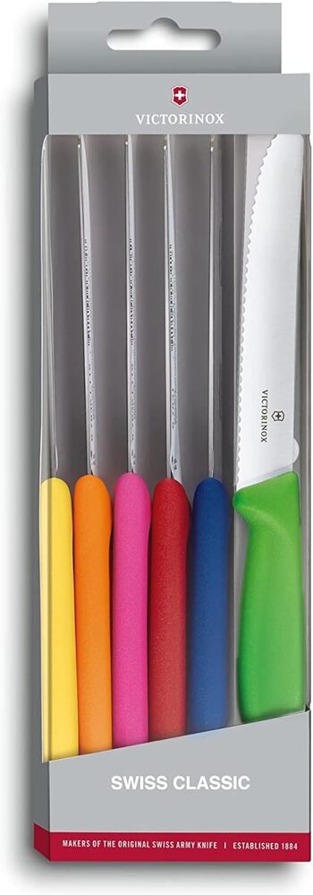 Victorinox Swiss Classic Tomato and Table Knife 6pc Set Multicolour