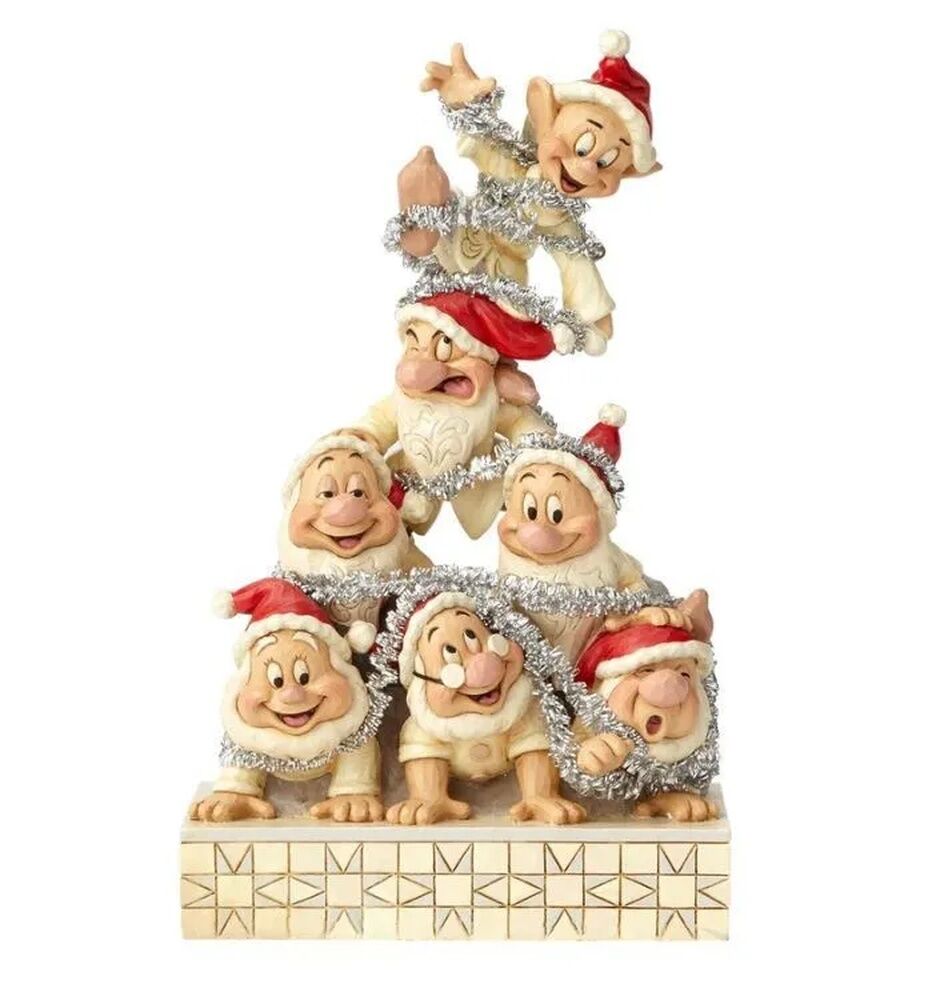 Jim Shore Disney Traditions - White Woodland Snow White and the Seven Dwarfs Figurine