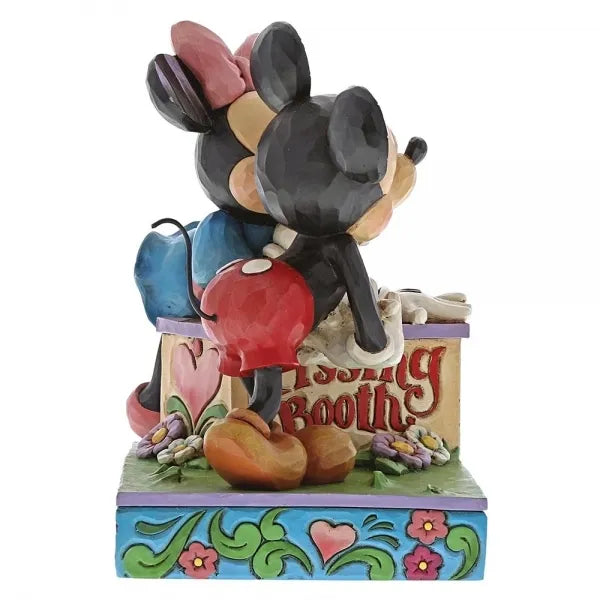 Jim Shore Disney Traditions - Mickey Mouse & Minnie Mouse Kissing Booth Figurine