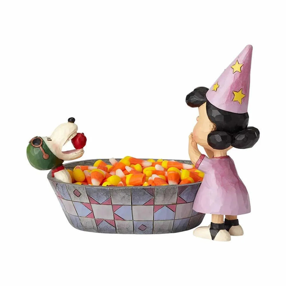 Jim Shore Peanuts Halloween Candy Dish - Apple Ace (Peanuts Collection)