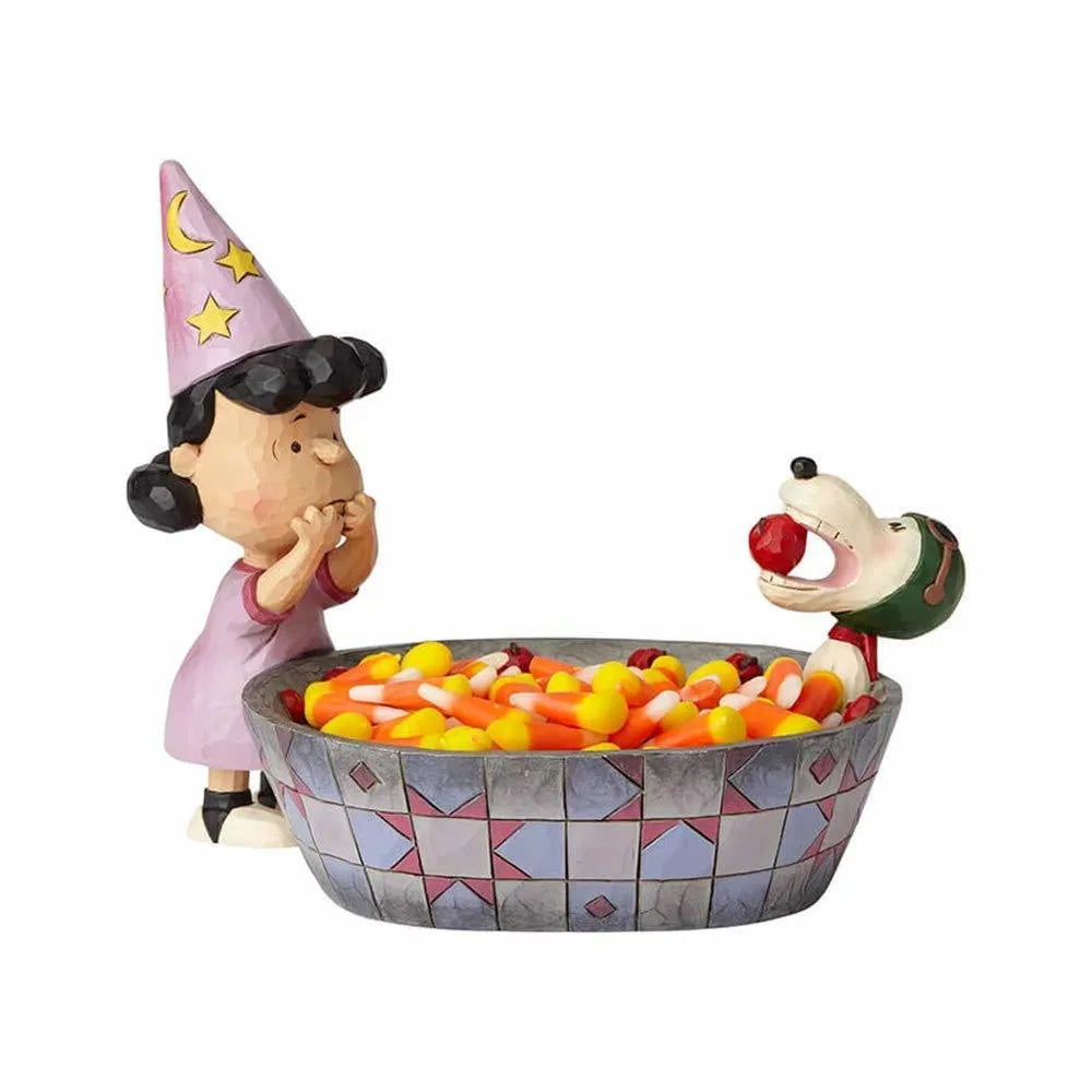 Jim Shore Peanuts Halloween Candy Dish - Apple Ace (Peanuts Collection)