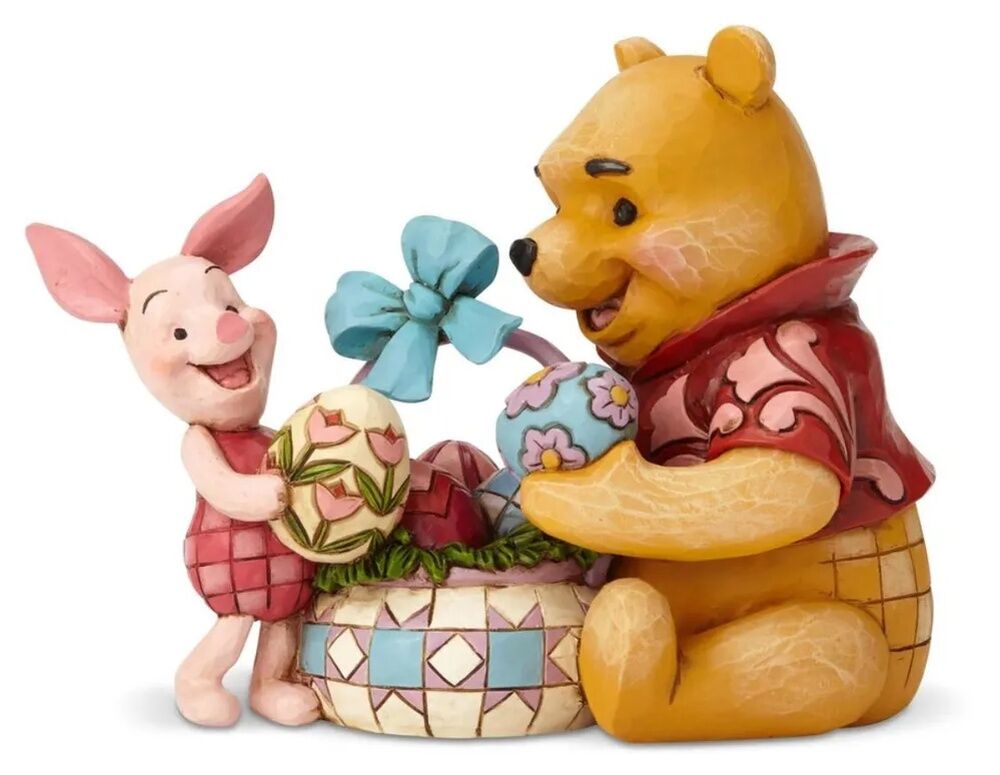 Jim Shore Disney Traditions - Winnie the Pooh and Piglet Easter - Spring Surprise