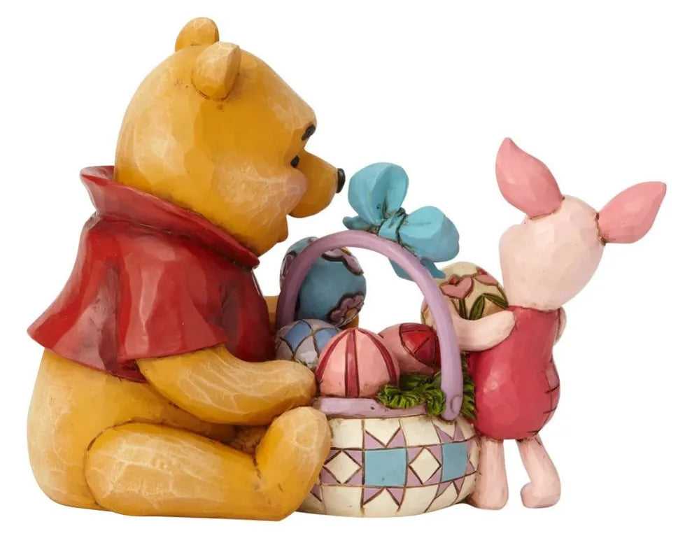 Jim Shore Disney Traditions - Winnie the Pooh and Piglet Easter - Spring Surprise