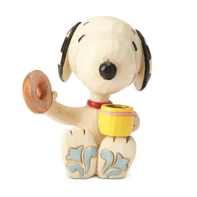 Peanuts by Jim Shore - Snoopy With Donut & Coffee Mini Figurine