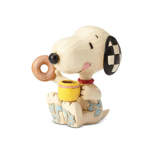 Peanuts by Jim Shore - Snoopy With Donut & Coffee Mini Figurine