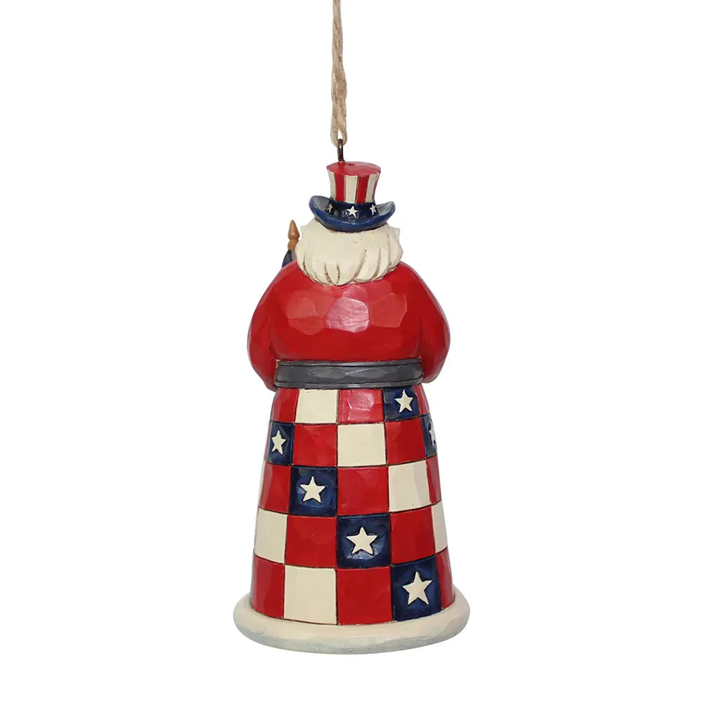 Jim Shore Heartwood Creek Santas Around The World - American Santa Hanging Ornament
