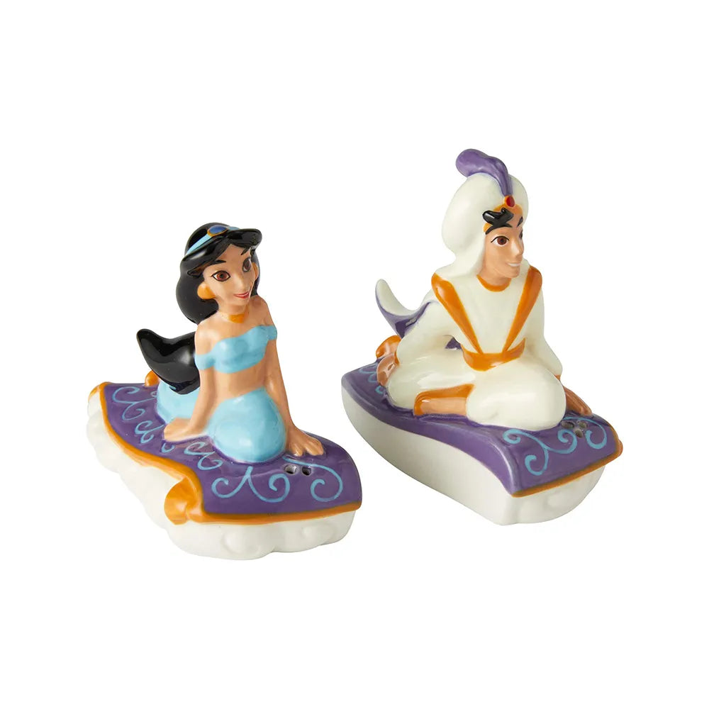 Disney Ceramics Salt and Pepper Shaker Set - Aladdin and Jasmine