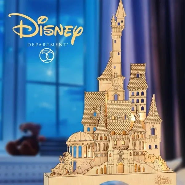 Disney Flourish Illuminated Castle - Beauty And The Beast