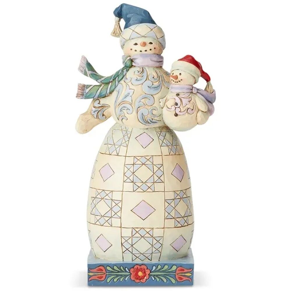 Jim Shore Heartwood Creek - Snowman With Snowbaby