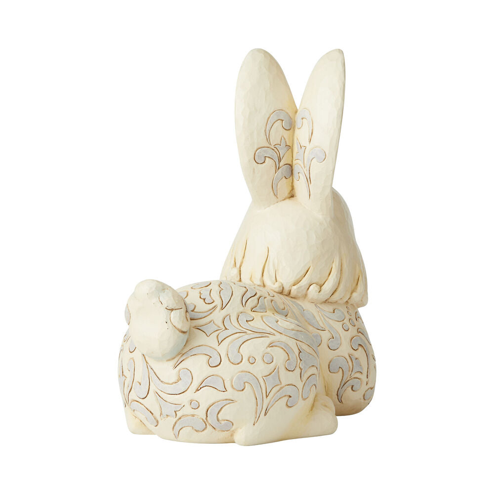 Jim Shore Heartwood Creek White Woodland - Bunny Garden Statue