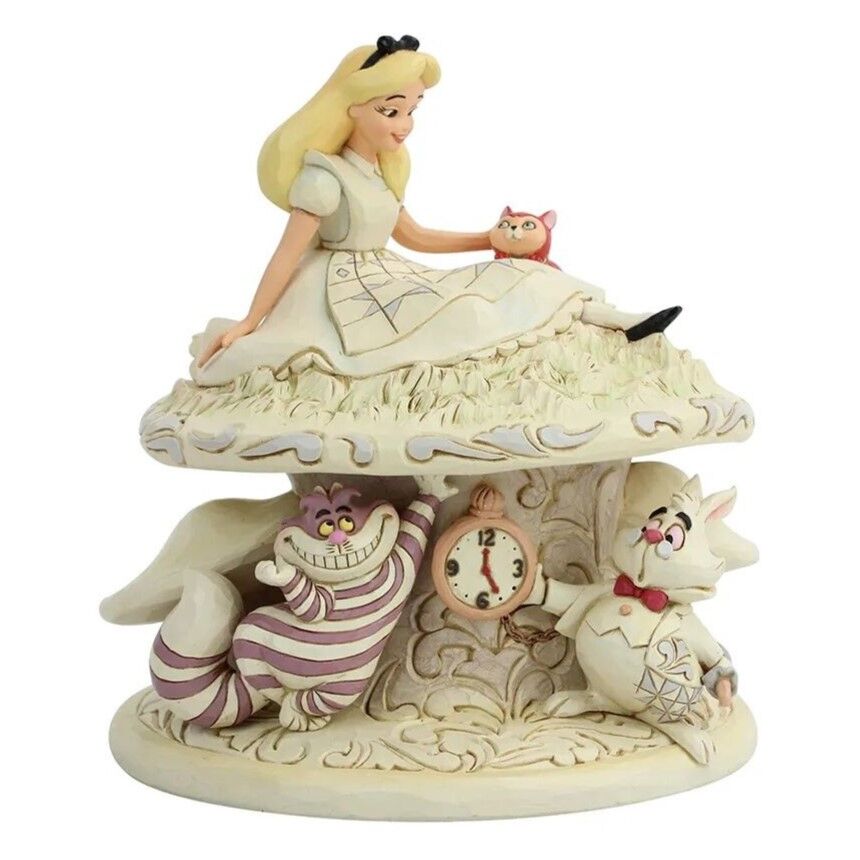 Jim Shore Disney Traditions - Alice in Wonderland - Whimsy & Wonder White Woodland