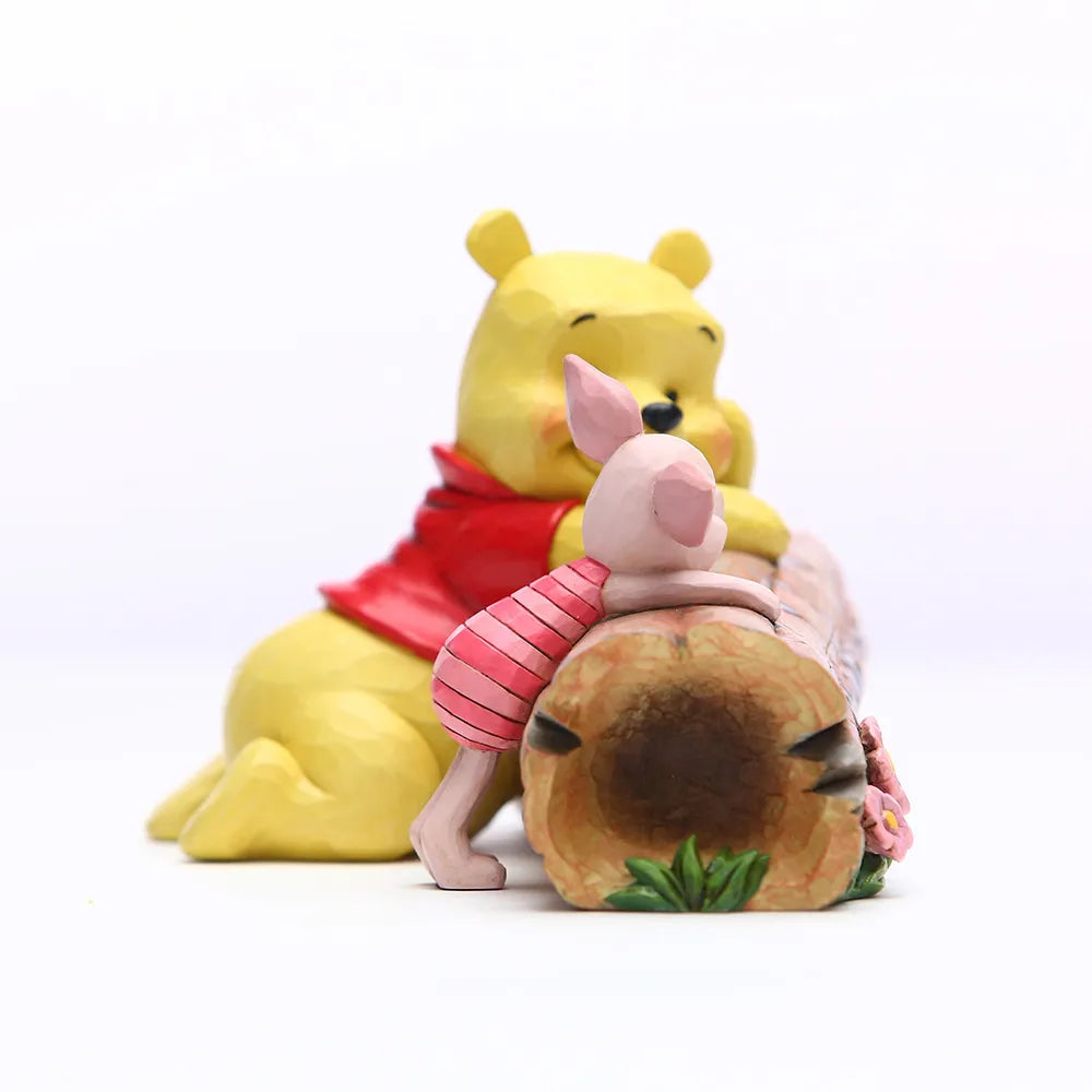 Jim Shore Disney Traditions - Winnie The Pooh and Piglet on a Log - Truncated Conversation
