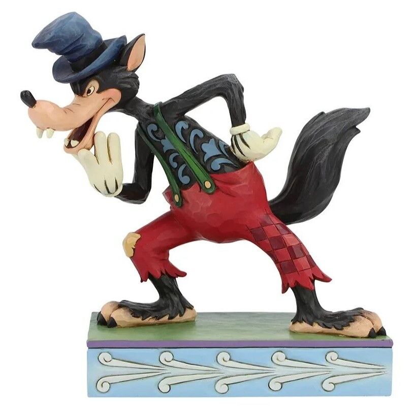 Jim Shore Disney Traditions - The Three Little Pigs The Big Bad Wolf - I'll Huff and I'll Puff!
