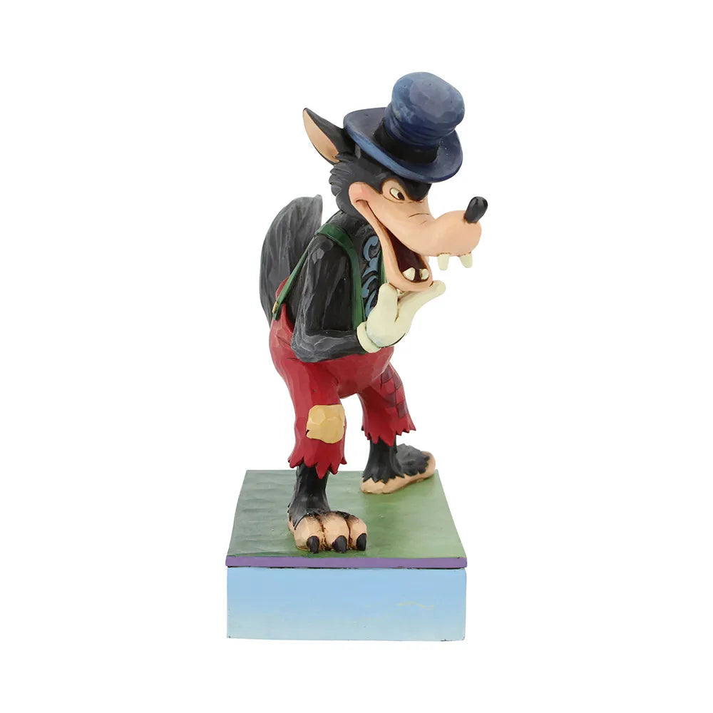 Jim Shore Disney Traditions - The Three Little Pigs The Big Bad Wolf - I'll Huff and I'll Puff!