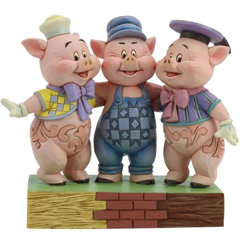 Jim Shore Disney Traditions - The Three Little Pigs - Squealing Siblings