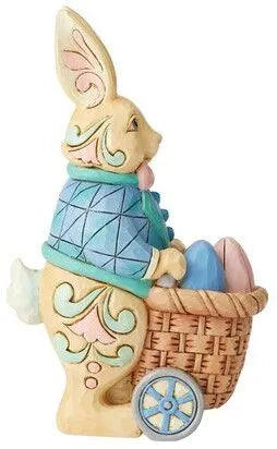 Jim Shore Heartwood Creek Easter - Bunny Pushing Cart Pint Sized