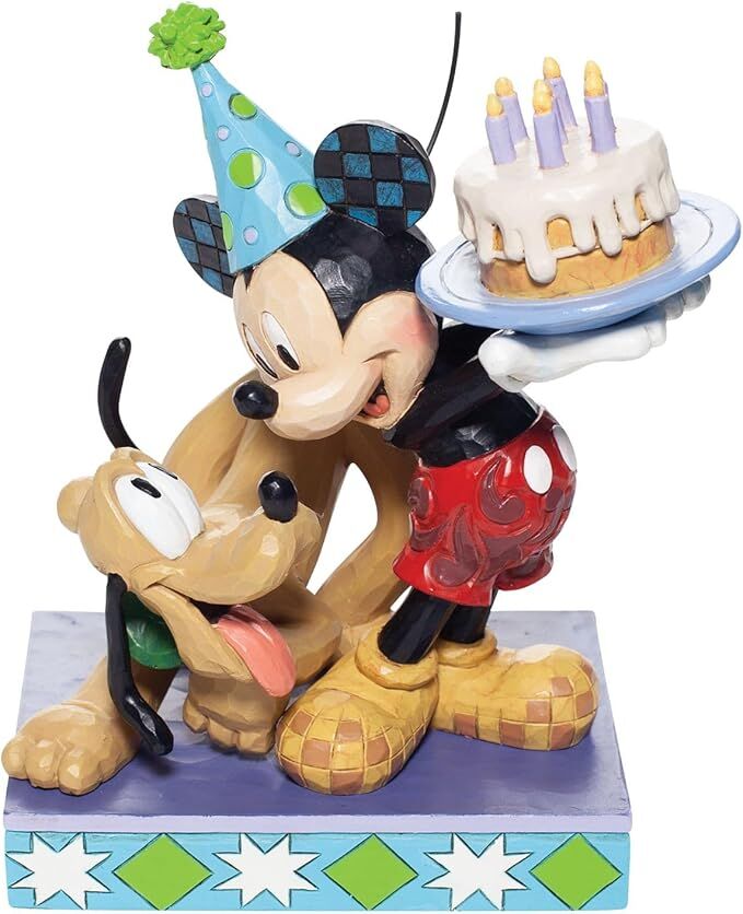 Jim Shore Disney Traditions - Mickey Mouse & Pluto Birthday 90th Anniversary - Happy Birthday Pal!