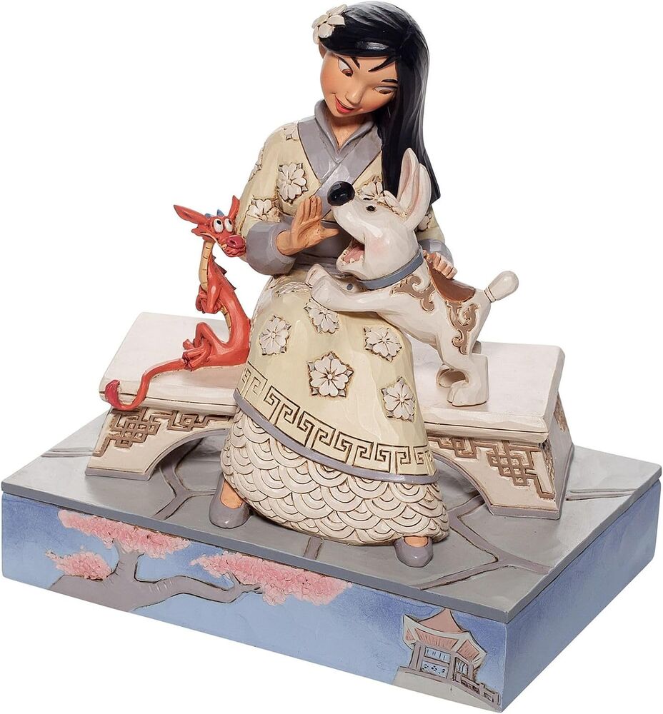 Jim Shore Disney Traditions - Mulan - Honourable Heroine White Woodland