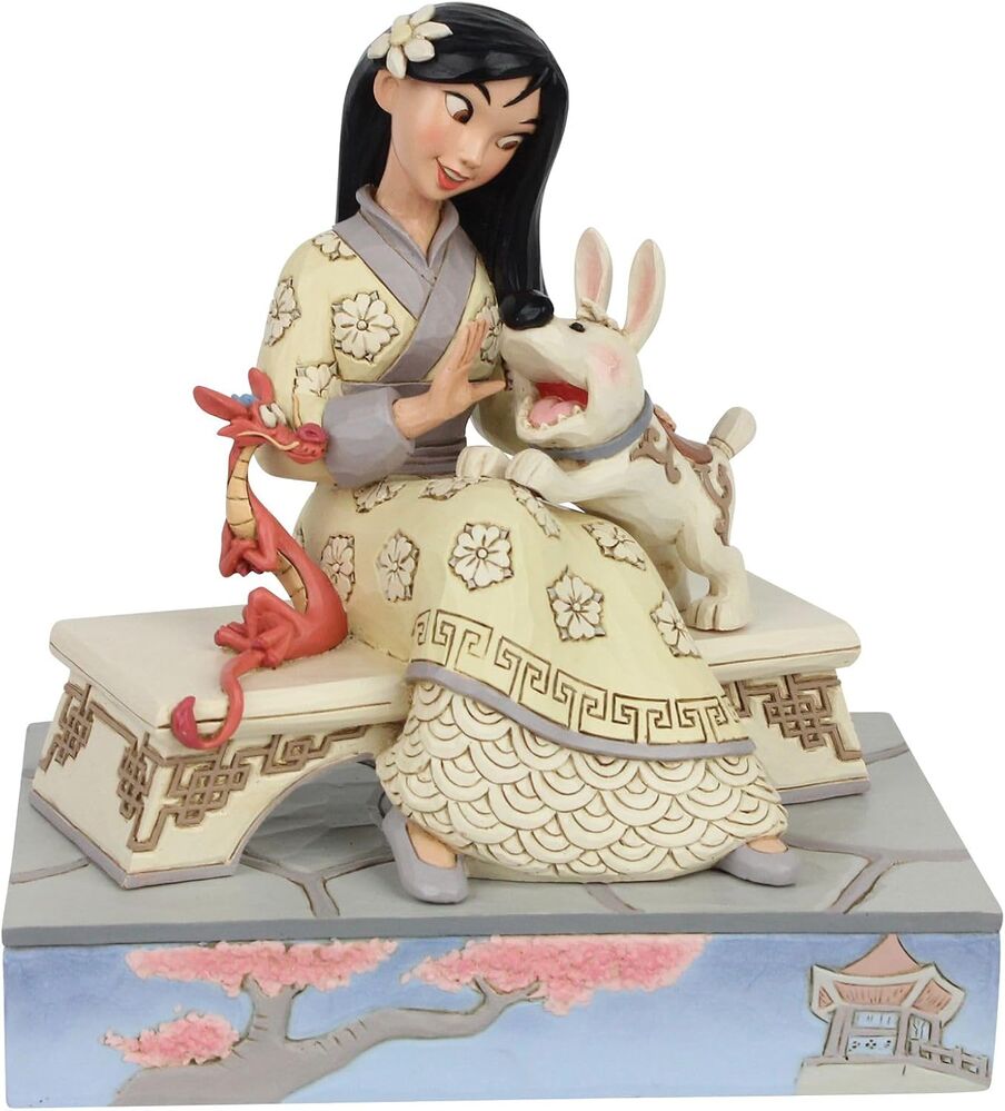 Jim Shore Disney Traditions - Mulan - Honourable Heroine White Woodland