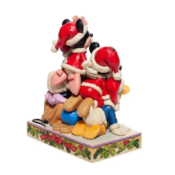 Jim Shore Disney Traditions - Mickey Mouse & Friends Christmas - Piled High with Holiday Cheer
