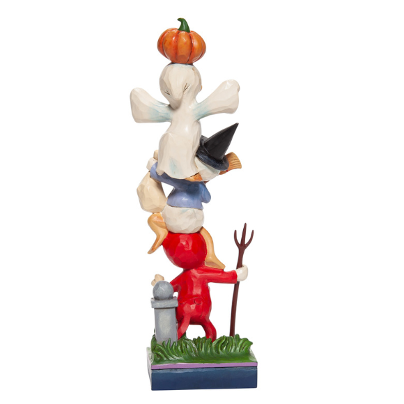 Jim Shore Disney Traditions - Huey, Dewey and Louie Stacked Halloween - Teetering Trick-or-Treaters