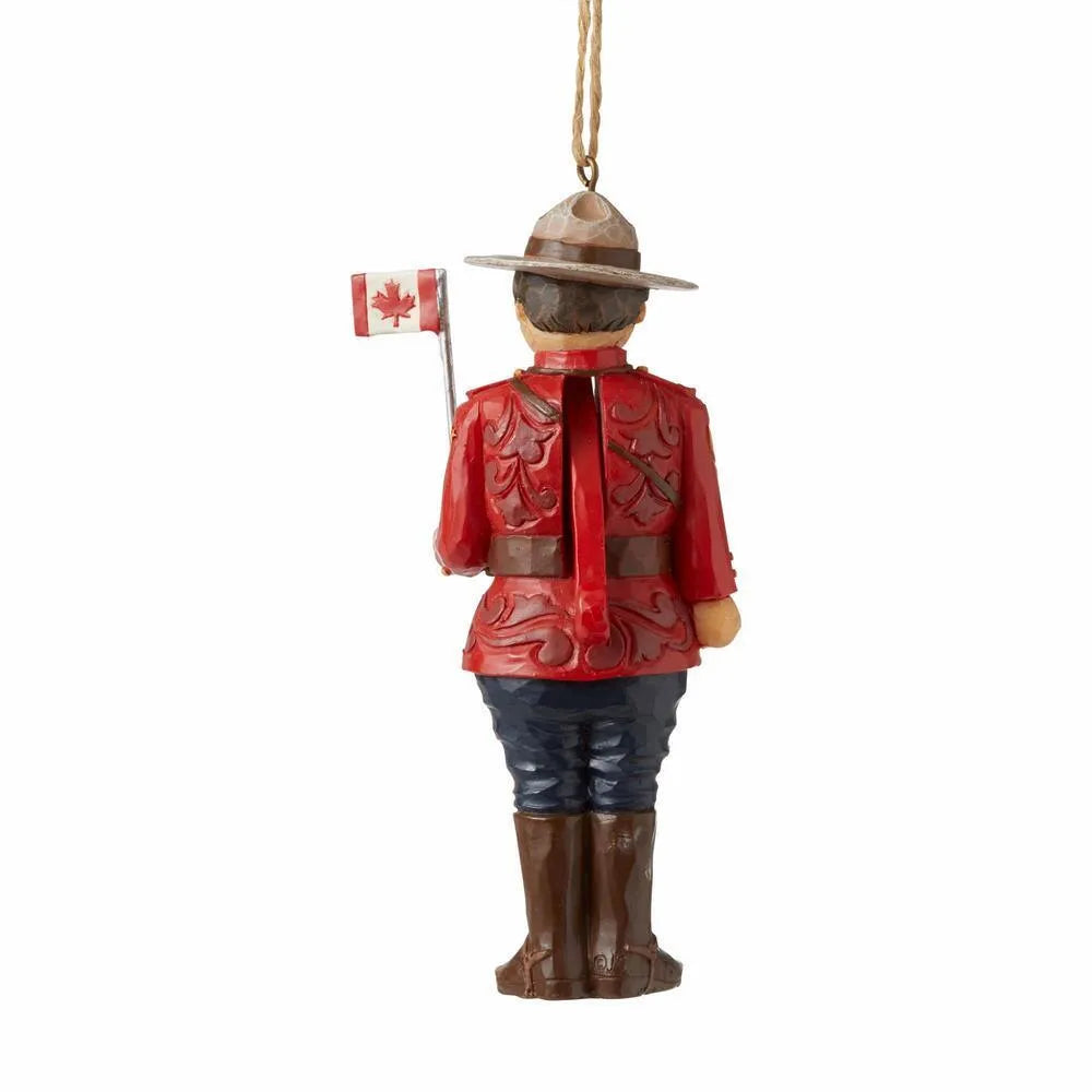 Jim Shore Heartwood Creek Christmas Around The World - Canadian Mountie Nutcracker Hanging Ornament