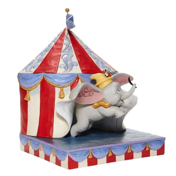 Jim Shore Disney Traditions - Dumbo Flying out of Tent Scene - Over the Big Top