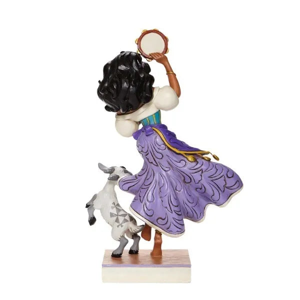 Jim Shore Disney Traditions - Hunch Back of Notre Dame Esmeralda & Djali - Twirling Tambourine-Player
