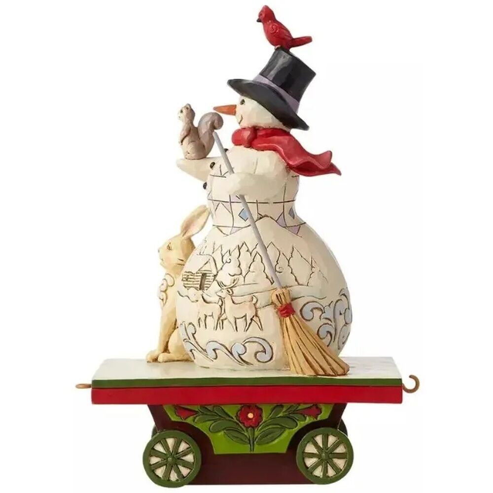 Jim Shore Heartwood Creek - Snowman On Train Car