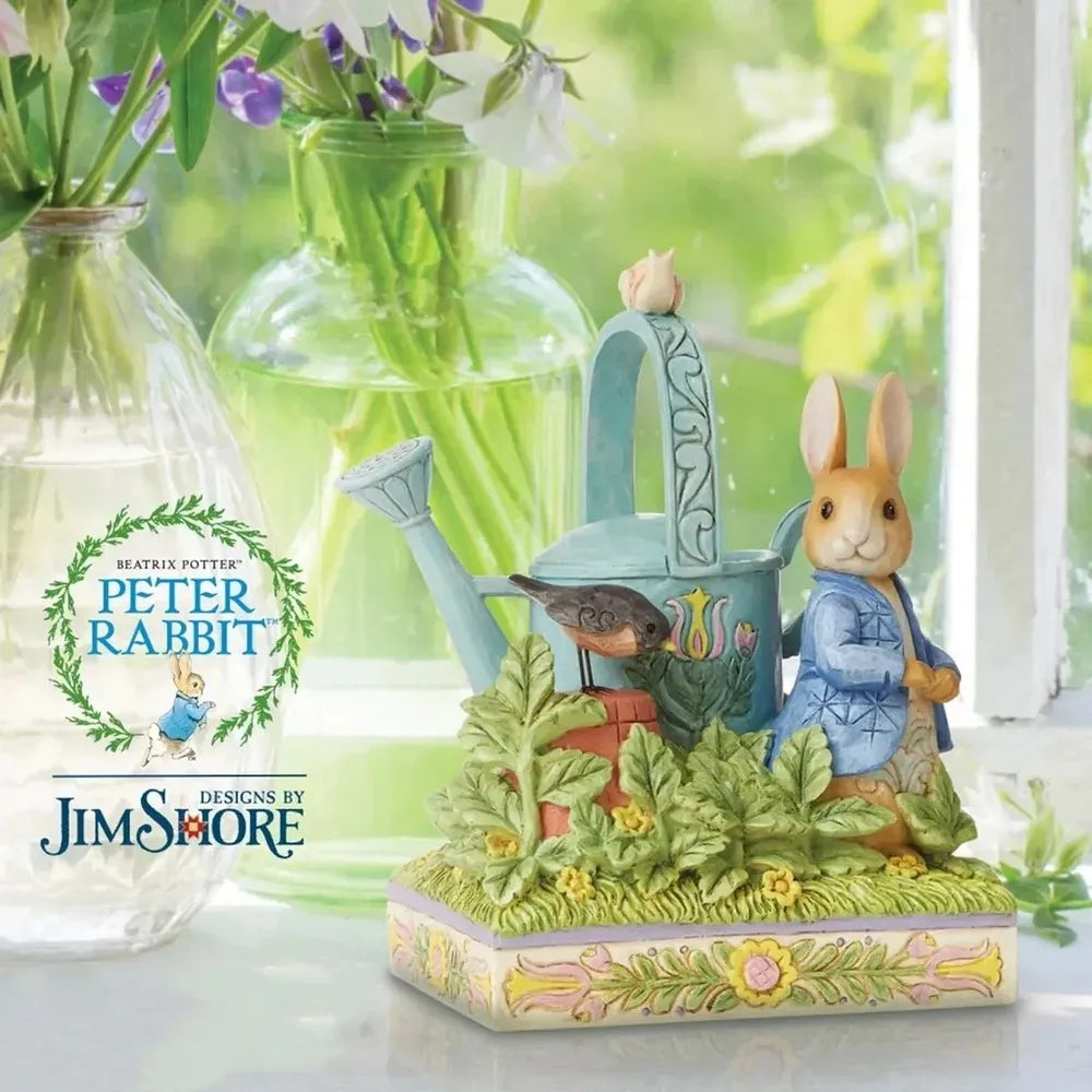 Beatrix Potter by Jim Shore - Peter Rabbit With Watering Can - Caught in Mr. McGregor’s Garden