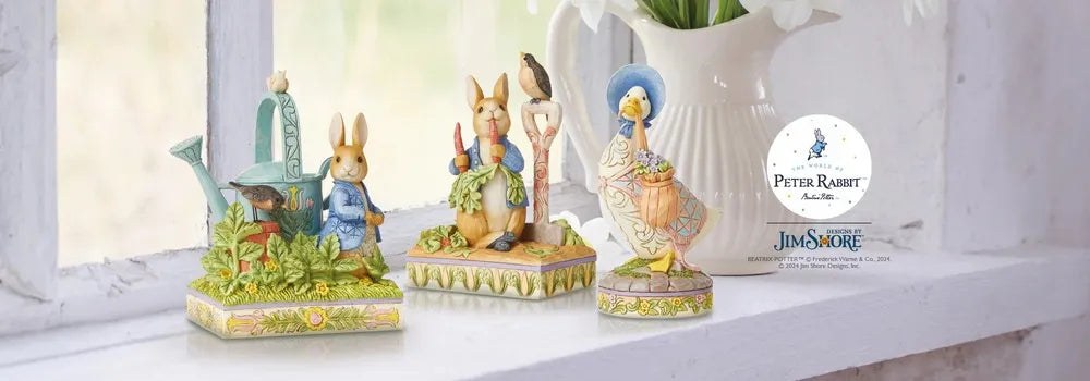 Beatrix Potter by Jim Shore - Peter Rabbit With Watering Can - Caught in Mr. McGregor’s Garden
