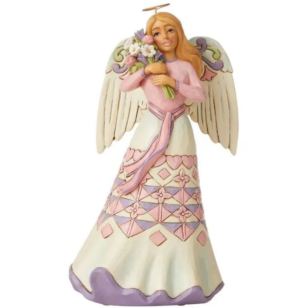 Jim Shore Heartwood Creek - Angel Holding Flowers