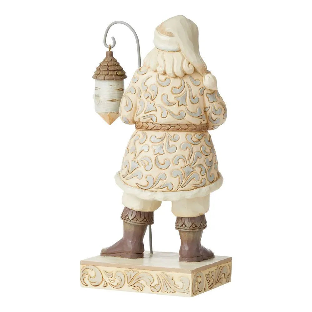 Jim Shore Heartwood Creek White Woodland - Santa with Birdhouse