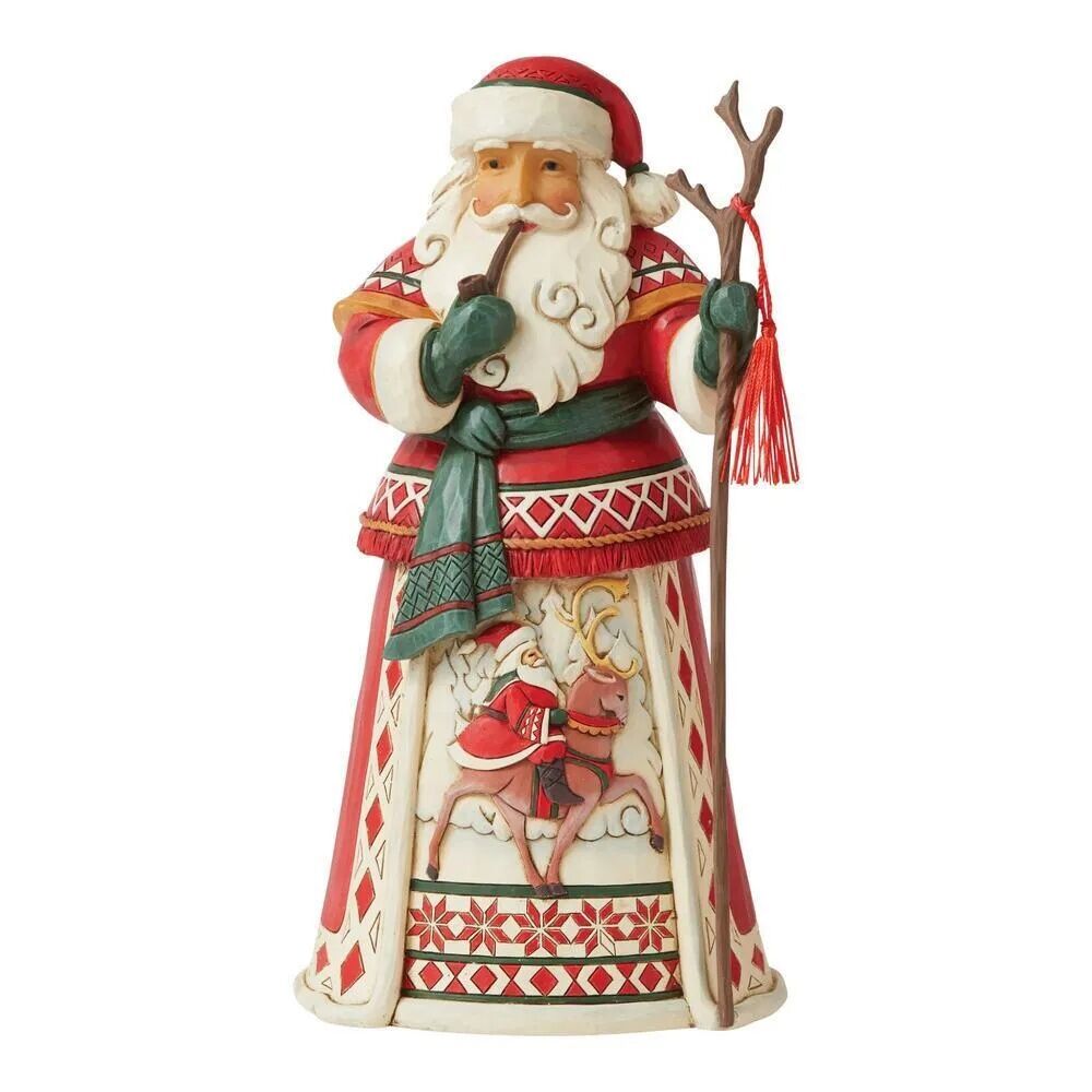 Jim Shore Heartwood Creek - Lapland Santa Riding Reindeer Skirt