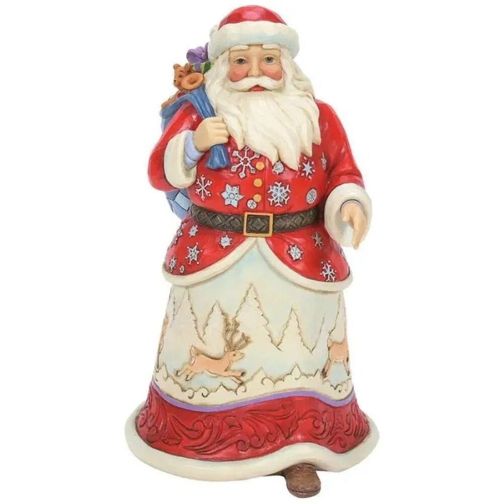 Jim Shore Heartwood Creek - Santa with Toy Bag Over Shoulder
