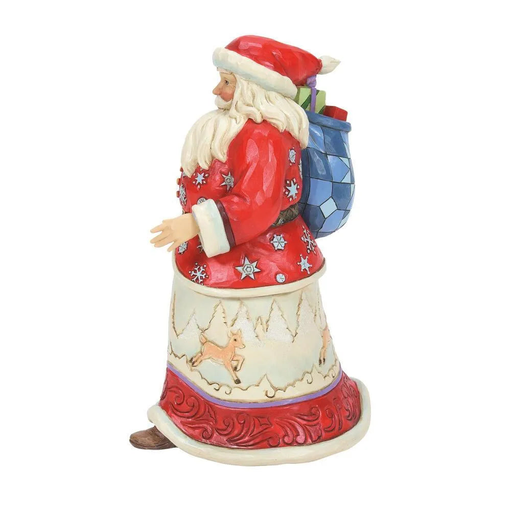 Jim Shore Heartwood Creek - Santa with Toy Bag Over Shoulder