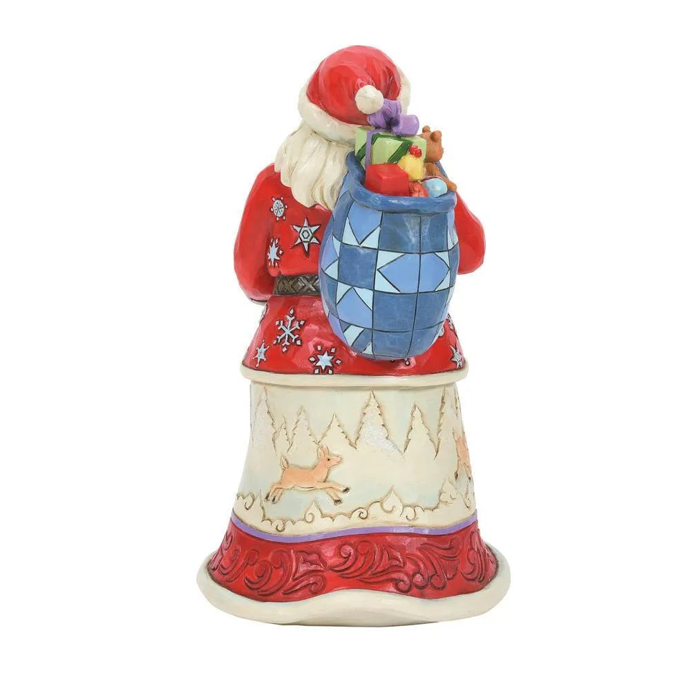 Jim Shore Heartwood Creek - Santa with Toy Bag Over Shoulder