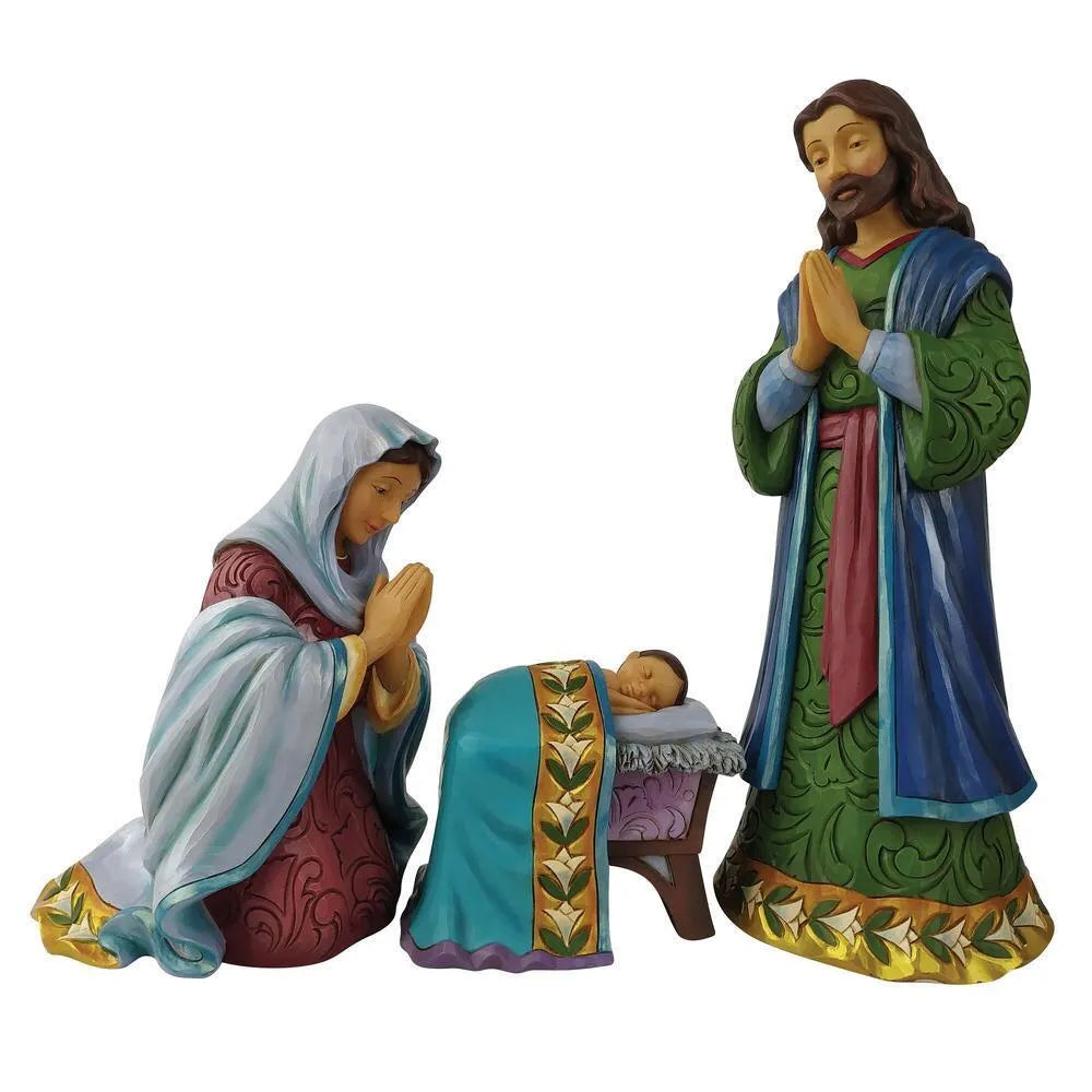 Jim Shore Heartwood Creek - Holy Family With Stable Set of 4 Limited Edition 46cm
