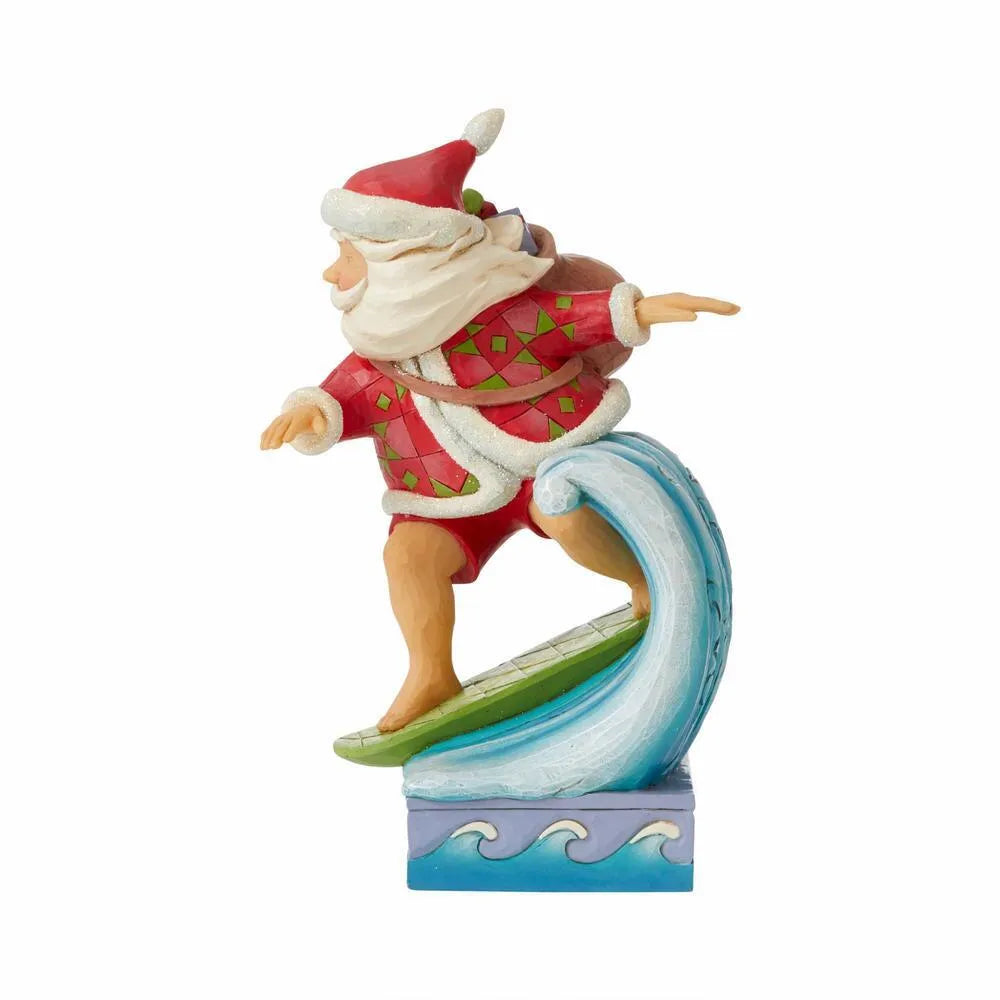 Jim Shore Heartwood Creek Coastal Christmas - Santa Surfing