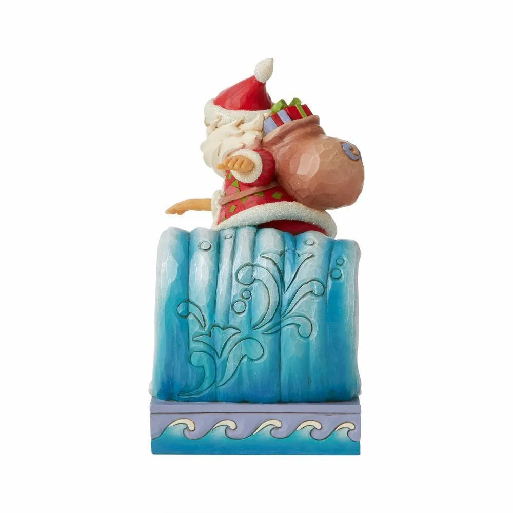 Jim Shore Heartwood Creek Coastal Christmas - Santa Surfing