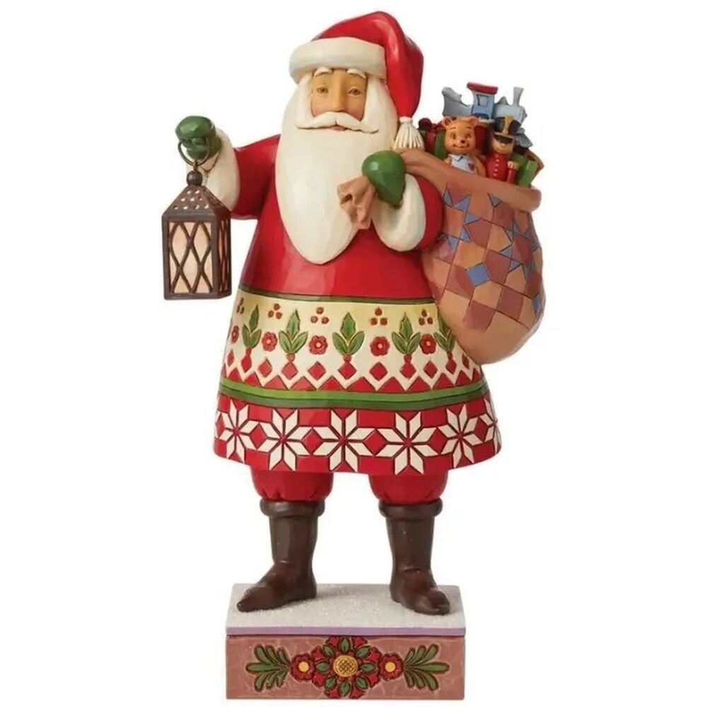 Jim Shore Heartwood Creek - Santa with Lantern and Toy Bag
