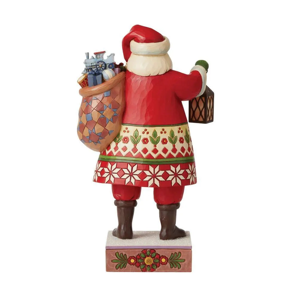 Jim Shore Heartwood Creek - Santa with Lantern and Toy Bag