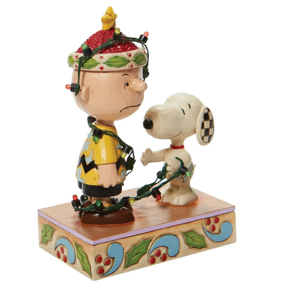 Peanuts by Jim Shore - Charlie Brown Tangled in Lights - Oh Brother