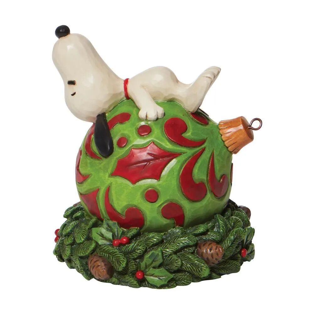 Peanuts by Jim Shore - Snoopy Laying on a Ornament - Hanging Around