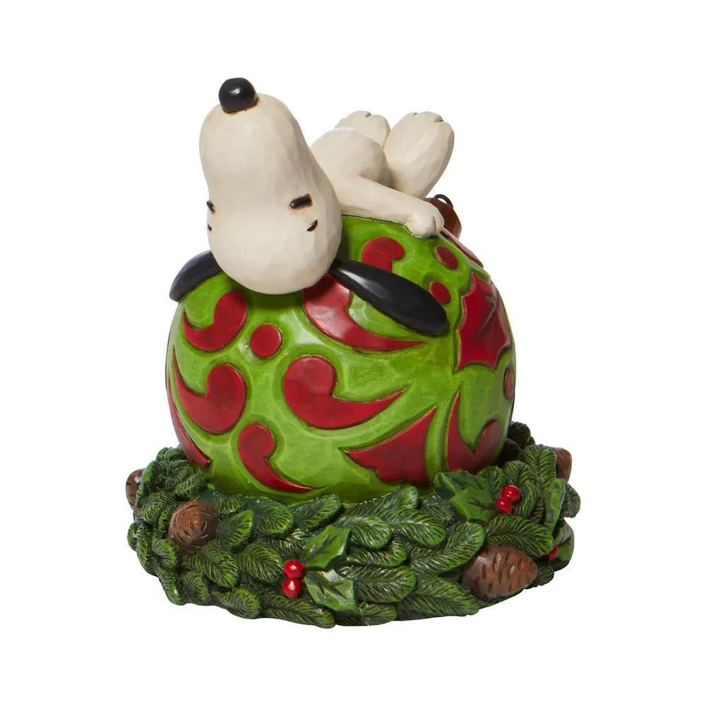 Peanuts by Jim Shore - Snoopy Laying on a Ornament - Hanging Around