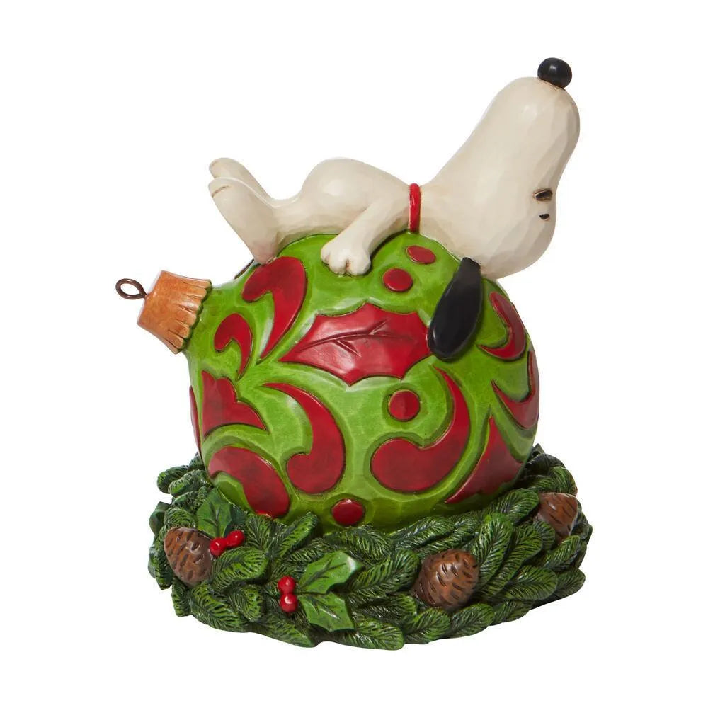 Peanuts by Jim Shore - Snoopy Laying on a Ornament - Hanging Around