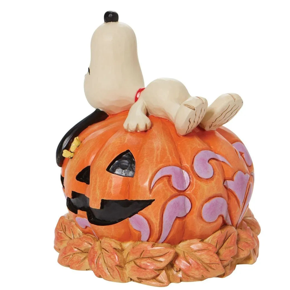 Peanuts by Jim Shore - Snoopy Laying On Pumpkin - Halloween Snoopy