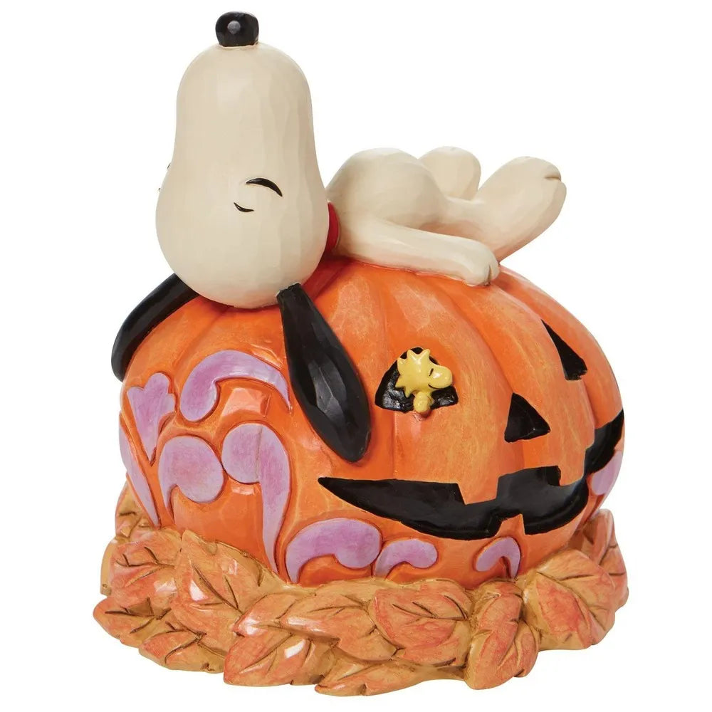 Peanuts by Jim Shore - Snoopy Laying On Pumpkin - Halloween Snoopy